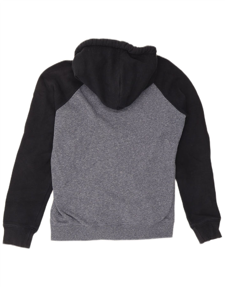 Maglione con cappuccio e zip da uomo Superdry in cotone color block grigio medio