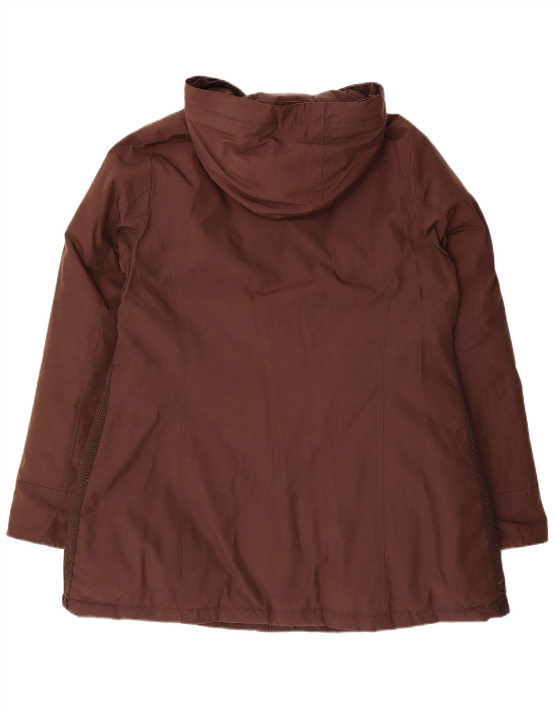 Cappotto imbottito con cappuccio da donna CANADIAN UK 16 grande poliestere marrone