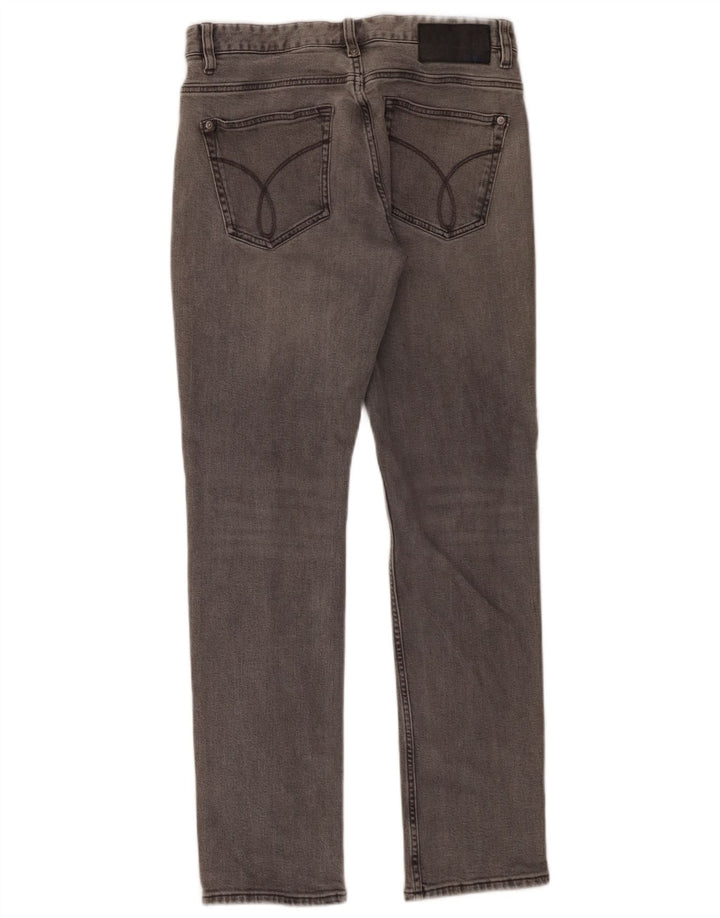 Jeans slim da uomo Calvin Klein W31 L30 cotone grigio