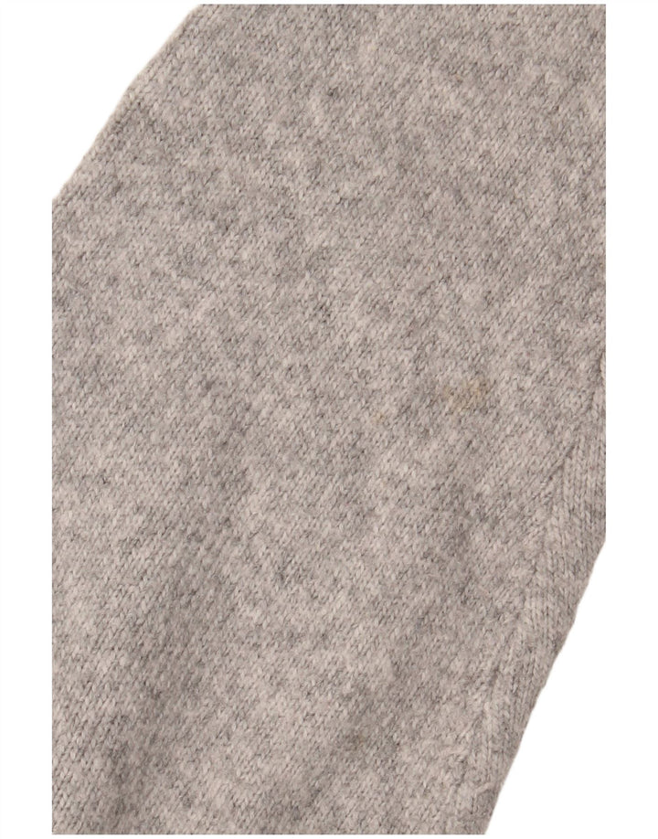 Maglione oversize con scollo a V da donna Zara UK 10 piccolo grigio screziato