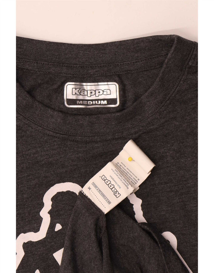 T-shirt grafica da uomo Kappa Top in cotone grigio medio