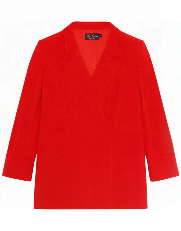 Luisa Spagnoli Giacca blazer aperta lunga da donna IT 44 Acetato rosso medio