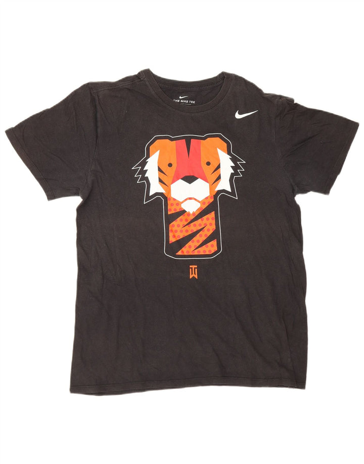 T-shirt grafica Nike Tiger Woods da uomo in cotone medio nero