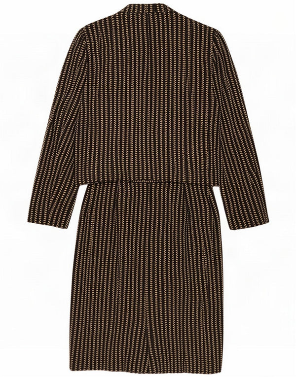 Set gonna vintage da donna in 2 pezzi IT 46 grande W30 a righe nere