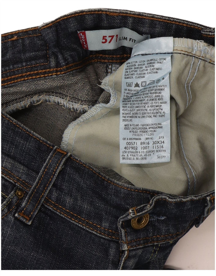 Jeans Levi's 571 Slim da donna W30 L30 in cotone blu