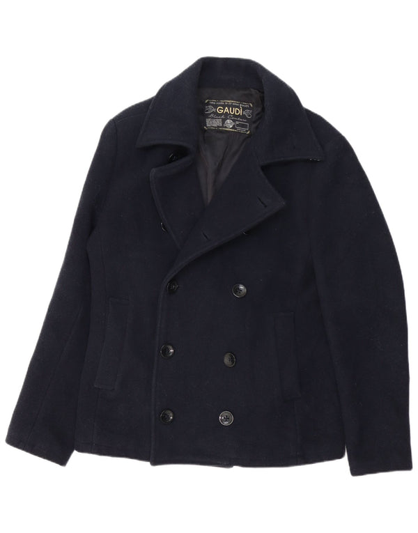 Cappotto da marinaio da uomo GAUDI UK 40 grande in lana blu navy