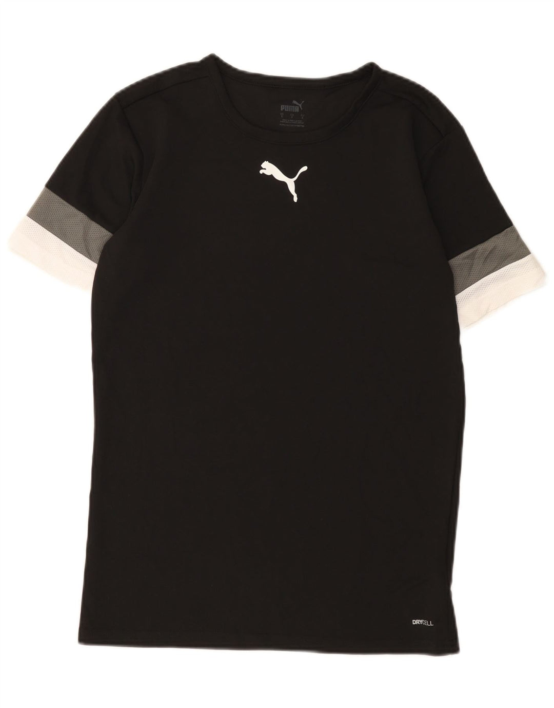 T-shirt da uomo Puma Top Small nera in poliestere color block