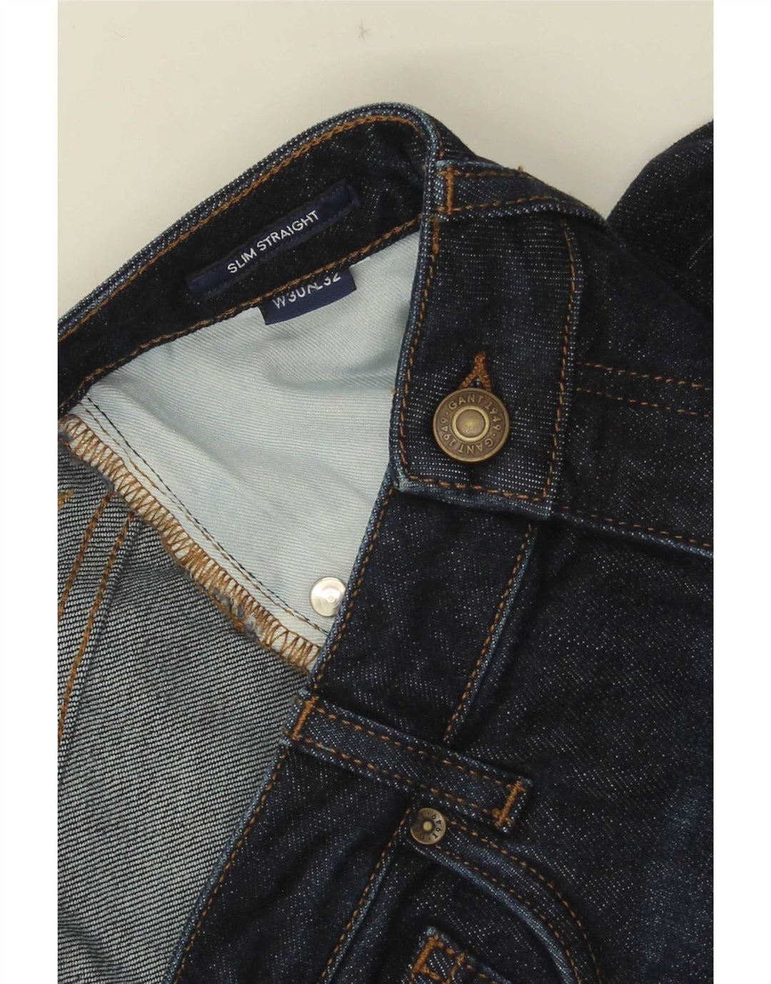 Jeans dritti slim da uomo Gant W30 L32 Blu Navy