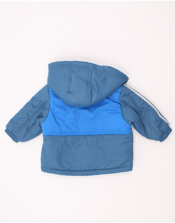 Giacca imbottita con cappuccio grafico Adidas da bambino 3-6 mesi Blu Colourblock