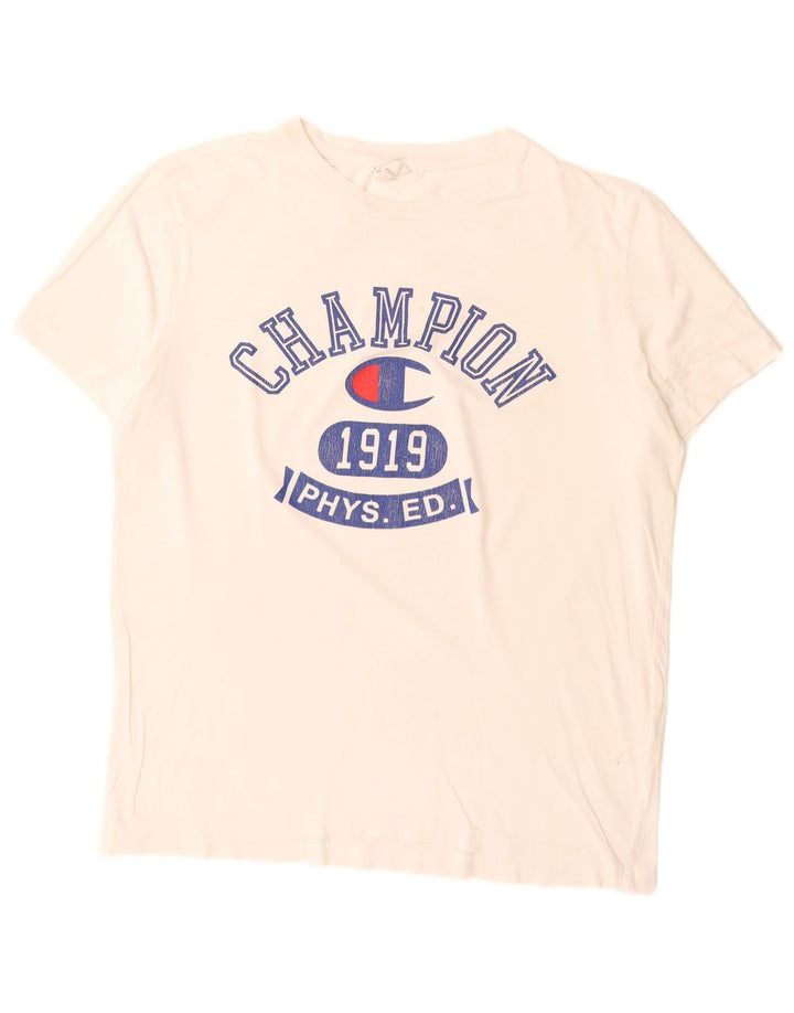 T-shirt grafica da uomo Champion Top bianco medio