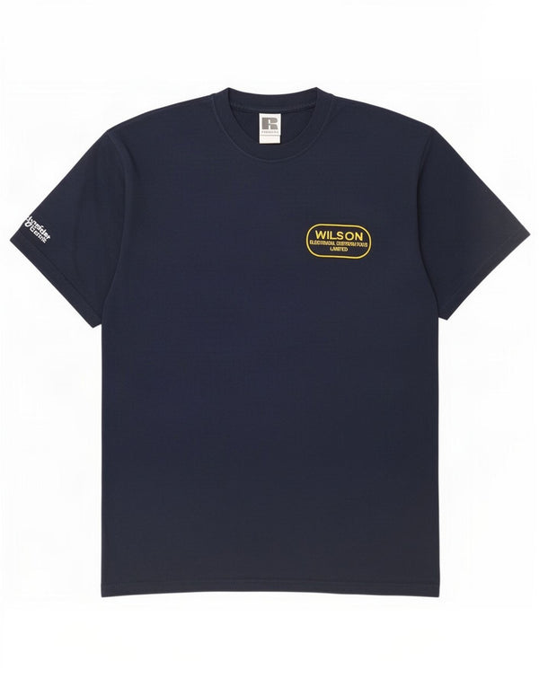 T-shirt da uomo Russell Athletic Top Large in cotone blu navy