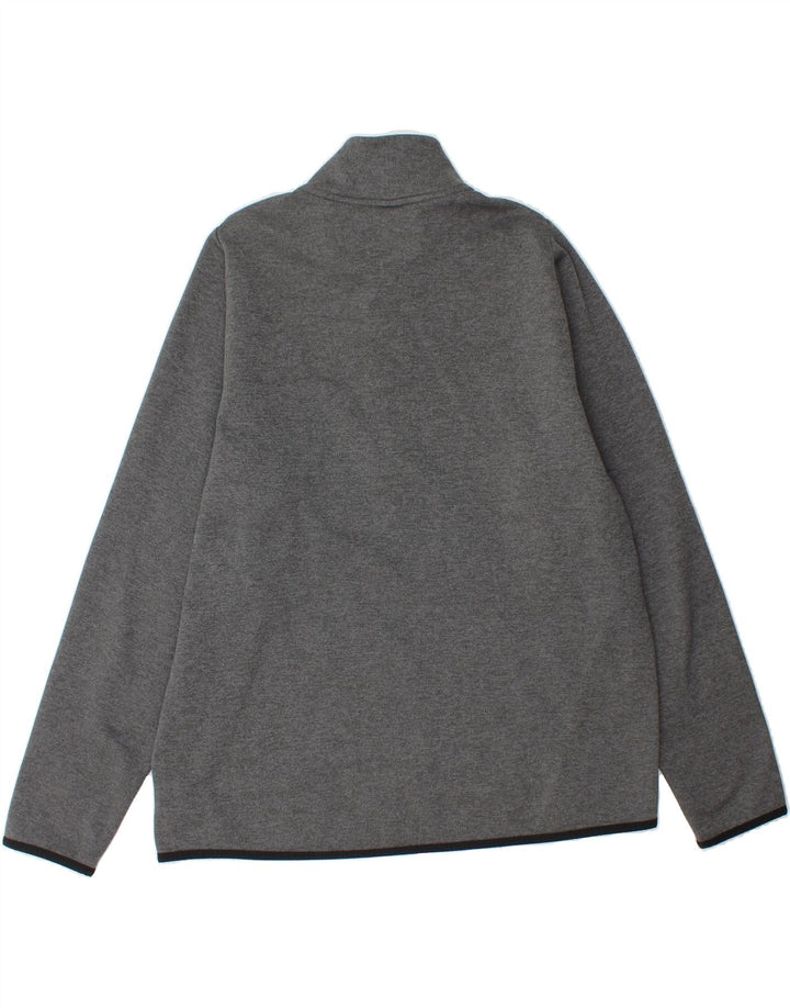 NIKE Mens Dri Fit Zip Neck Sweatshirt Jumper Large Grey Polyester Vintage Nike and Second-Hand Nike from Messina Hembry 