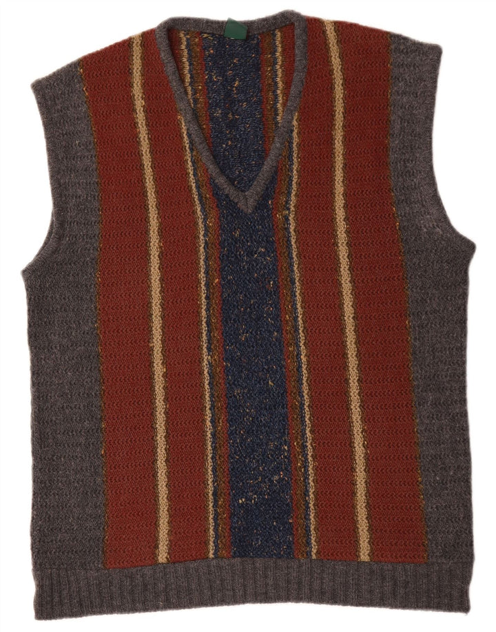 Canotta vintage da uomo IT 54 XL a righe multicolore