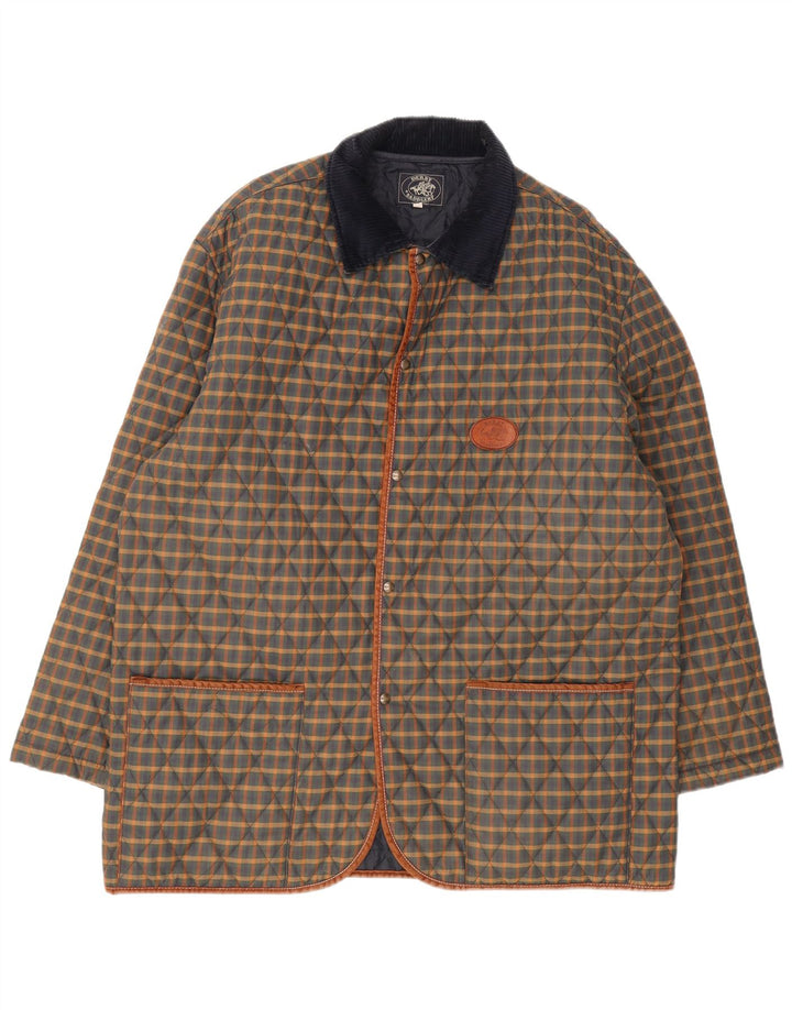 Giacca trapuntata da uomo Derby Saddlery UK 42 XL Poliestere a quadri multicolore