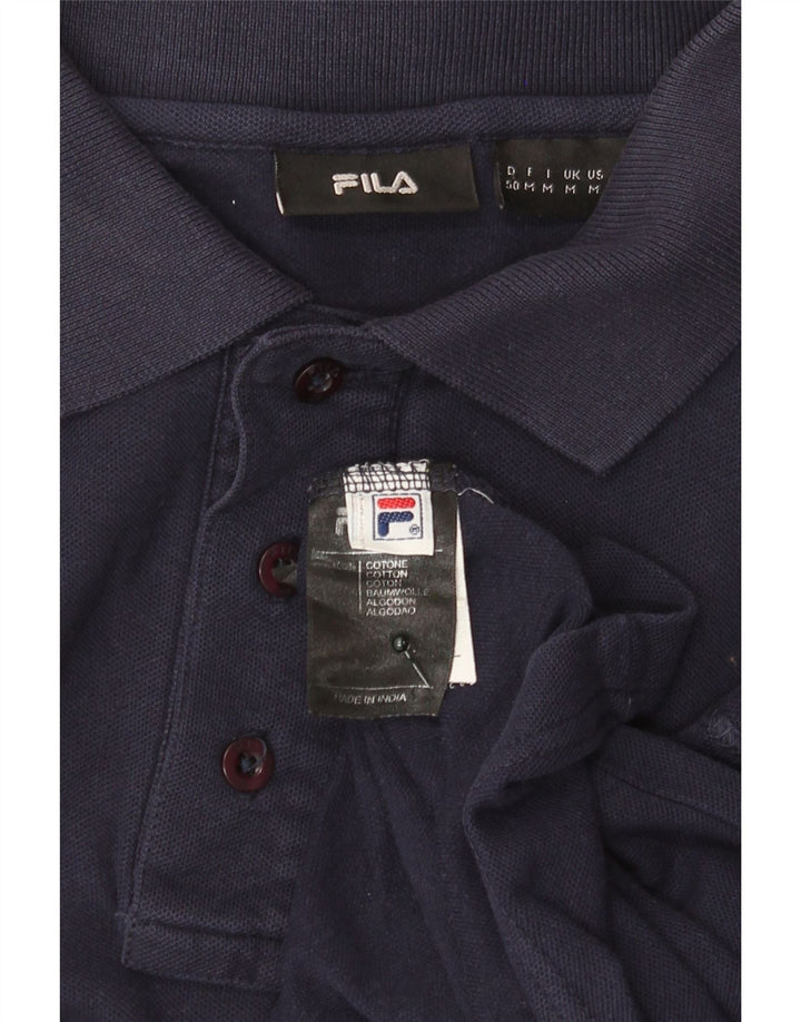 Polo da uomo Fila in cotone blu navy medio