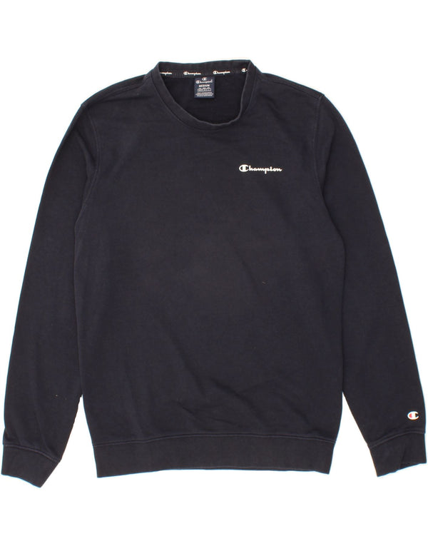 CHAMPION Felpa da uomo Maglione medio blu navy in cotone