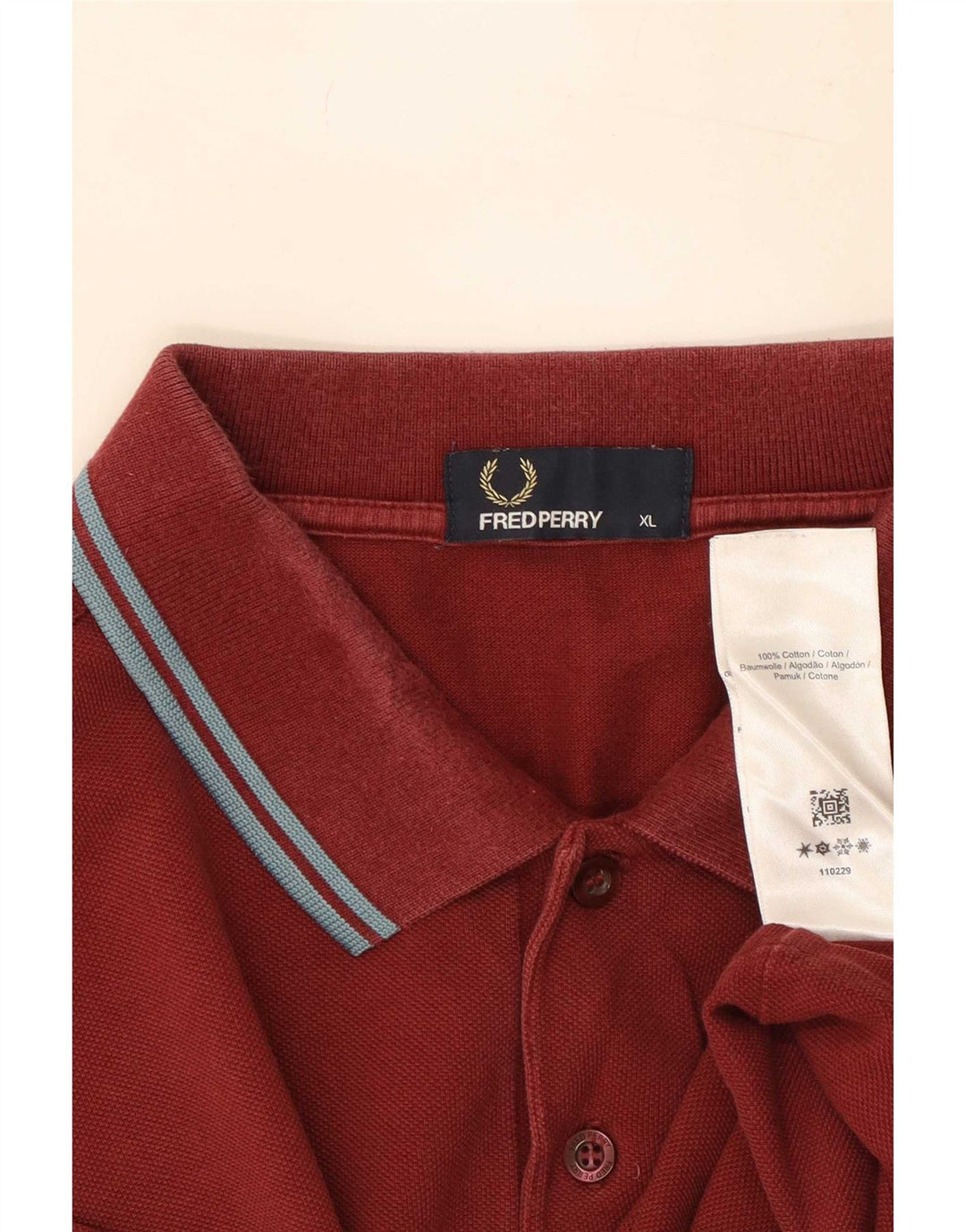 Polo da uomo Fred Perry XL in cotone marrone