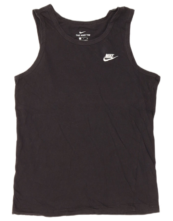 Canotta Nike da uomo piccola in cotone nero