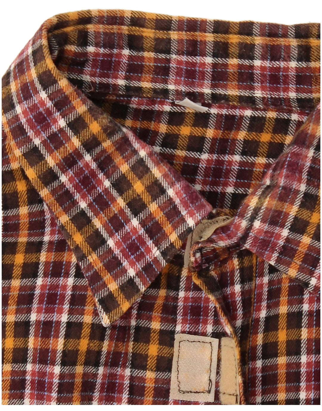 Camicia in flanella da uomo VINTAGE taglia 41/42 in cotone a quadri multicolore grande