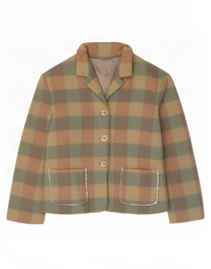Giacca blazer da donna con maniche a 3/4 Daniel Hechter UK 14 grande multicolore