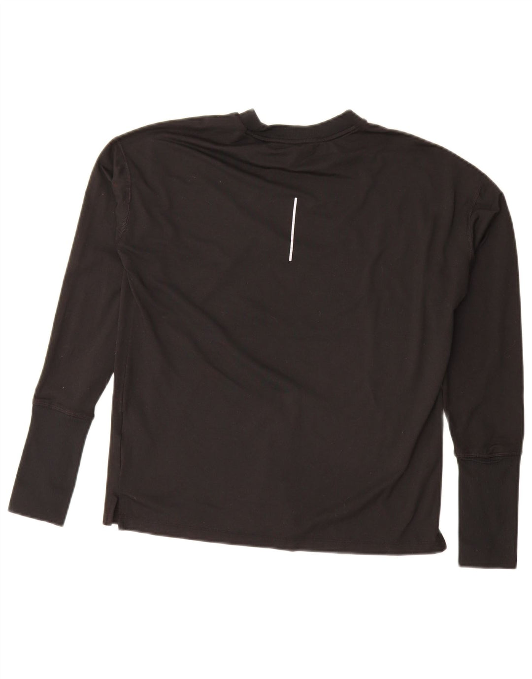 Nike Dri Fit Top oversize da donna a maniche lunghe UK 10 Small Nero Poliestere