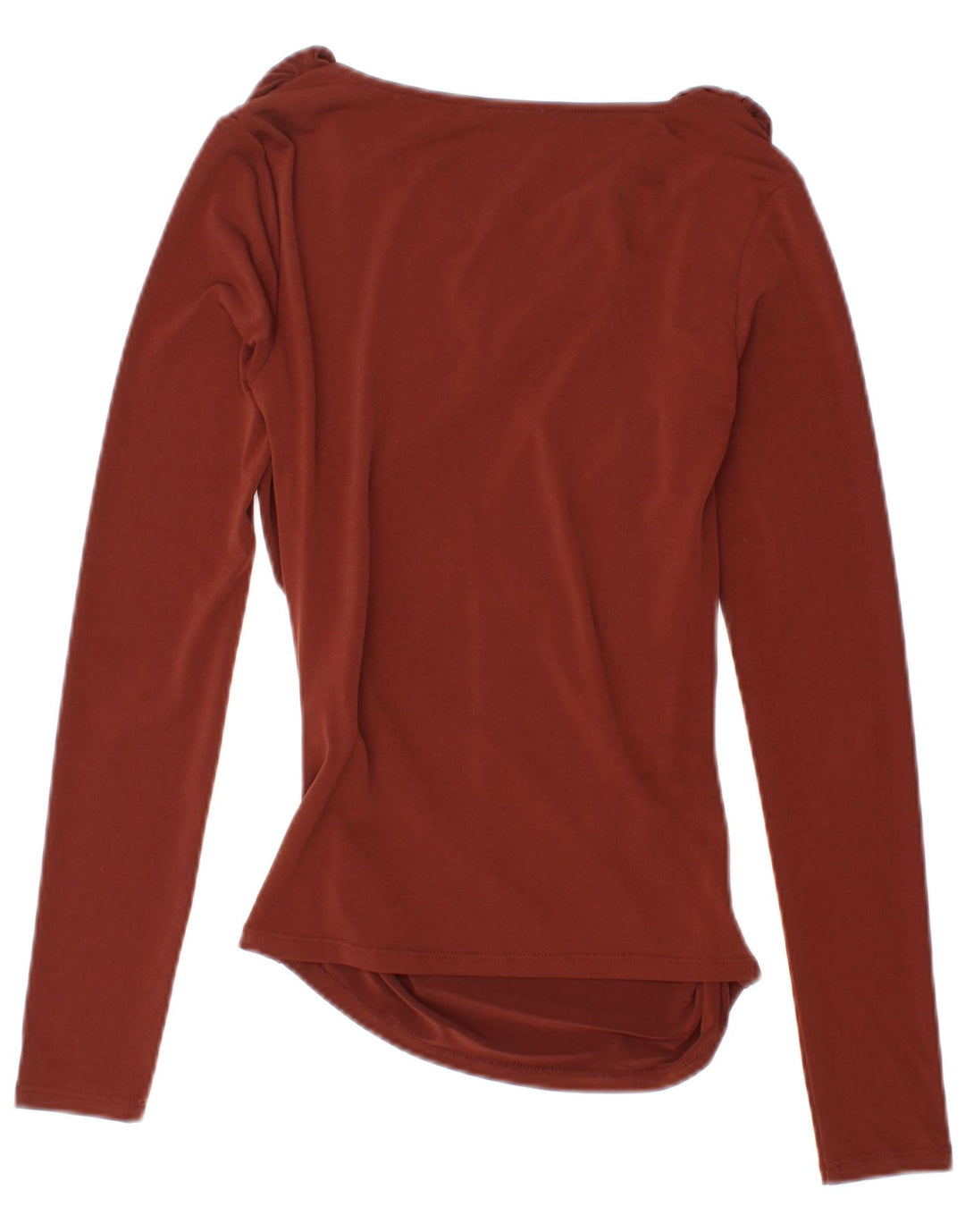 Top Zara da donna a maniche lunghe UK 8 Small marrone poliestere