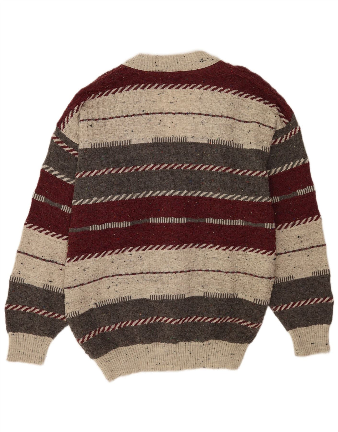 Maglione Cardigan Uomo Bizzarro IT 46/48 Piccolo in Lana a Righe Multicolori