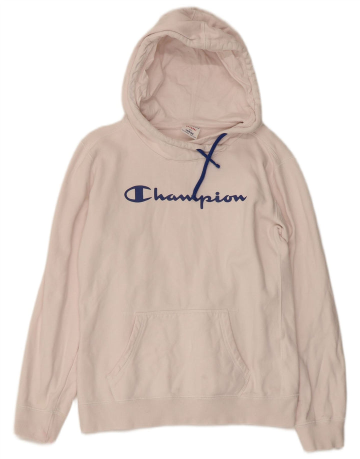 Maglione con cappuccio grafico per ragazze CHAMPION 11-12 anni grande in cotone bianco