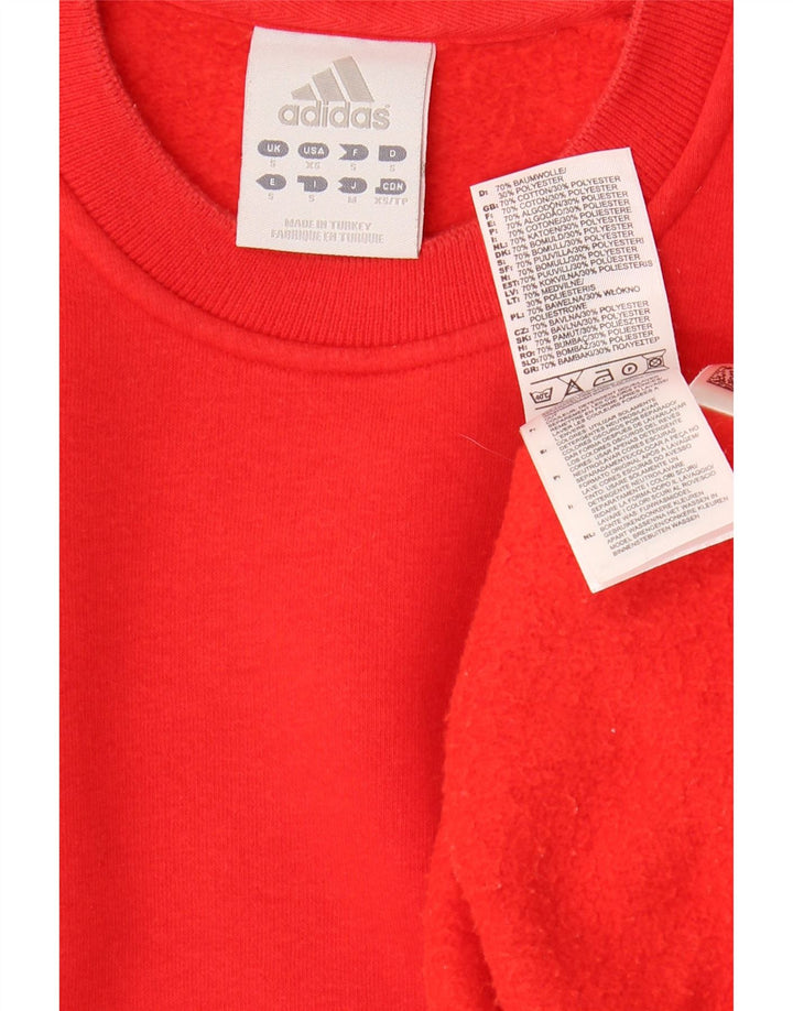 Felpa Adidas Uomo Maglione Piccolo Rosso Cotone