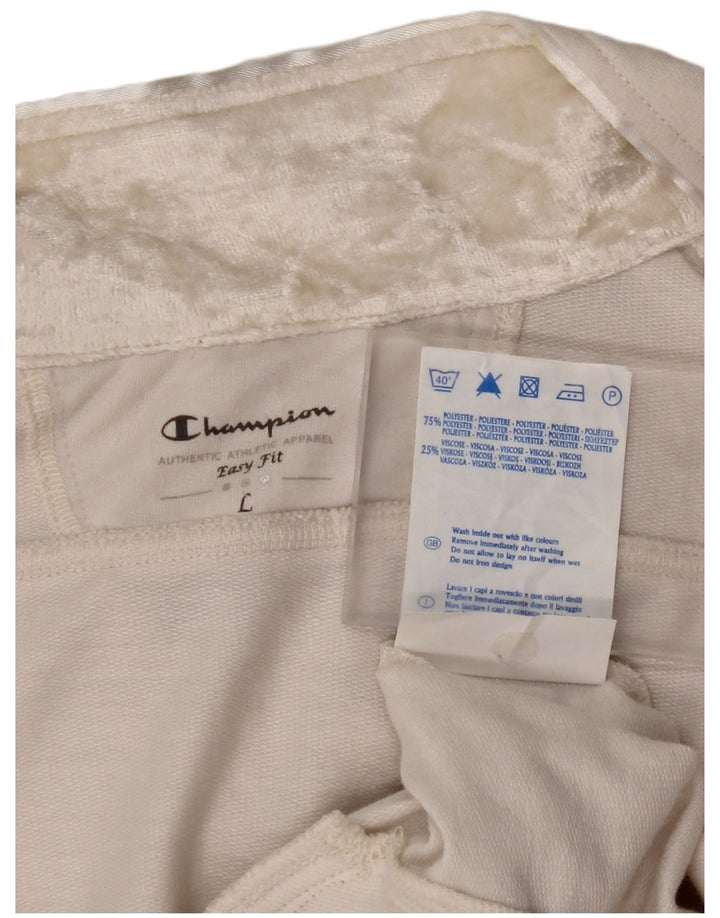 CHAMPION Giacca da tuta da donna Easy Fit UK 16 Large Poliestere bianco