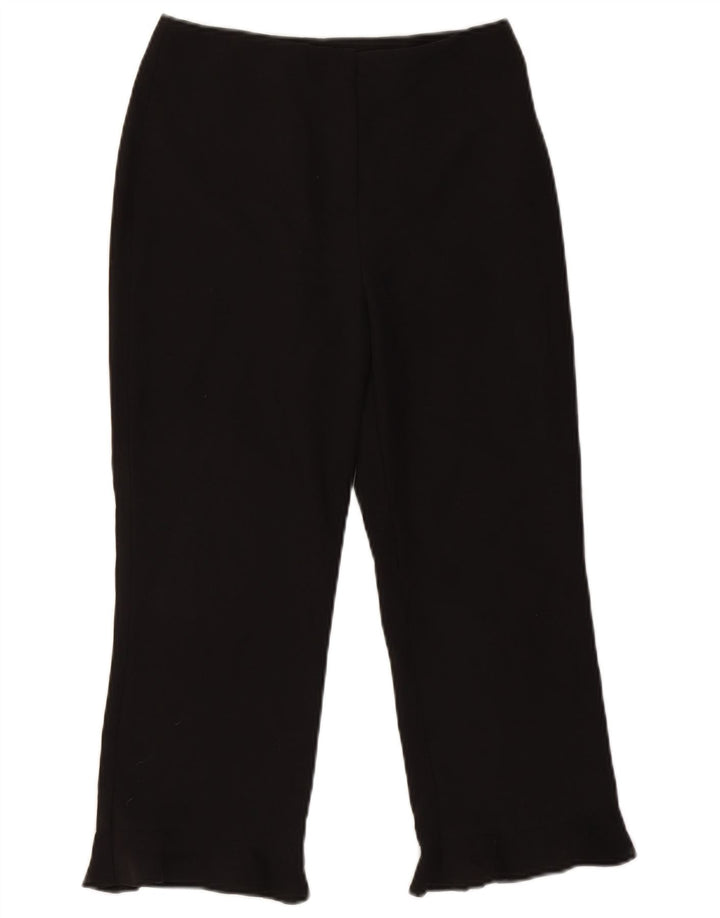 Topshop Pantaloni Capri da donna UK 8 Small W27 L22 Poliestere nero