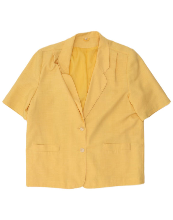 House of Fraser Giacca da donna a maniche corte a 2 bottoni da donna UK 18 XL Gialla