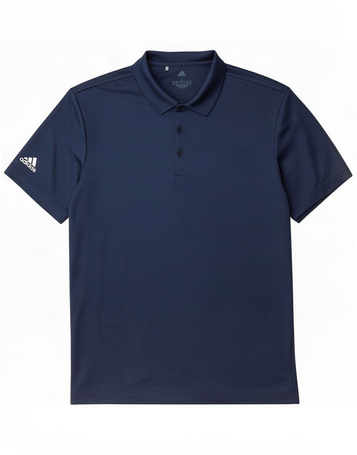 Polo Adidas da uomo grande in poliestere blu navy