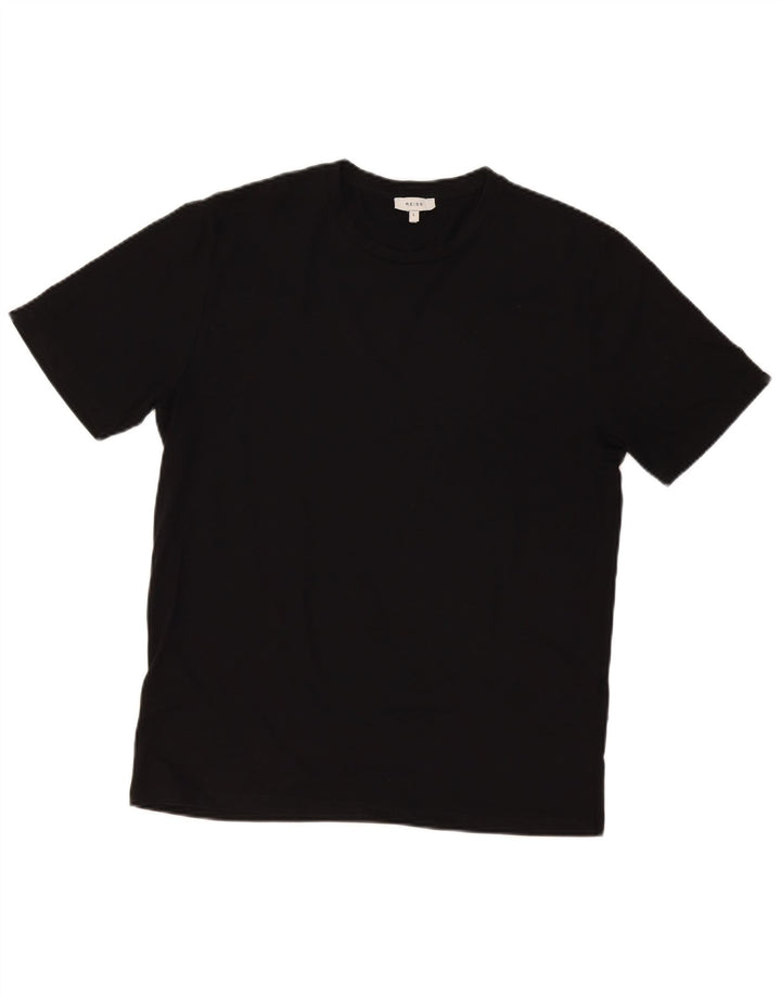 T-shirt da uomo Reiss Top grande in poliestere nero