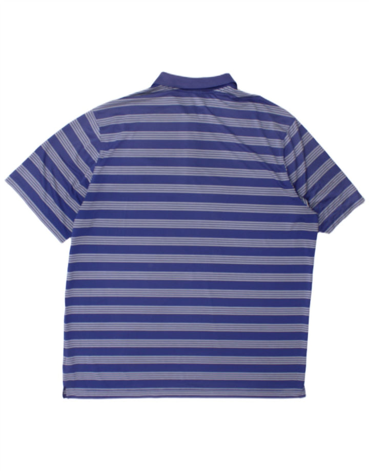 Polo Nike da uomo 2XL in poliestere a righe blu navy