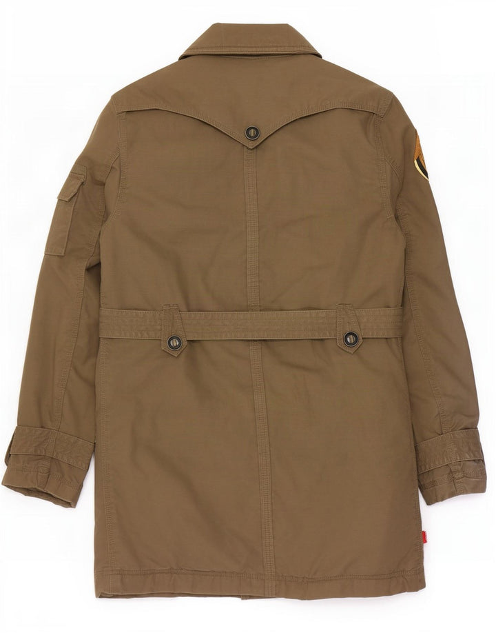 Cappotto imbottito militare da uomo Levi's UK 38 cotone kaki medio