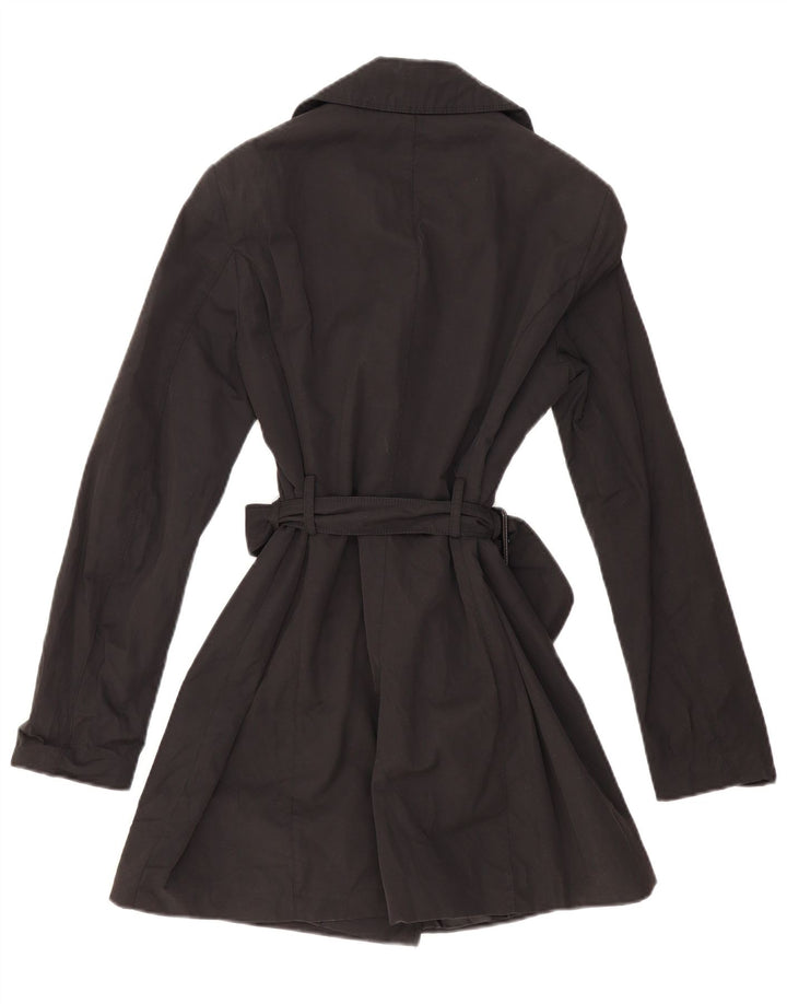 Trench da donna Benetton UK 12 cotone nero medio