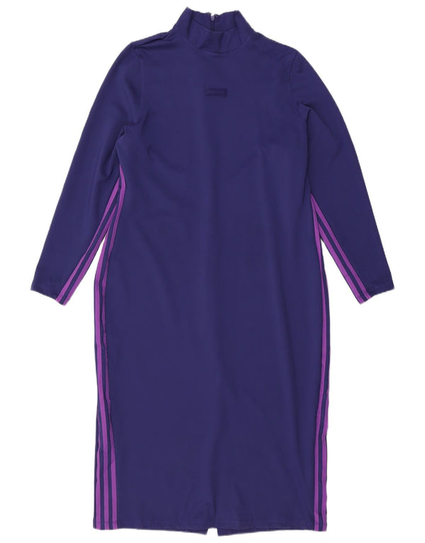 Abito maxi manica lunga ADIDAS da donna Ivy Park UK 24/26 2XL Blu navy