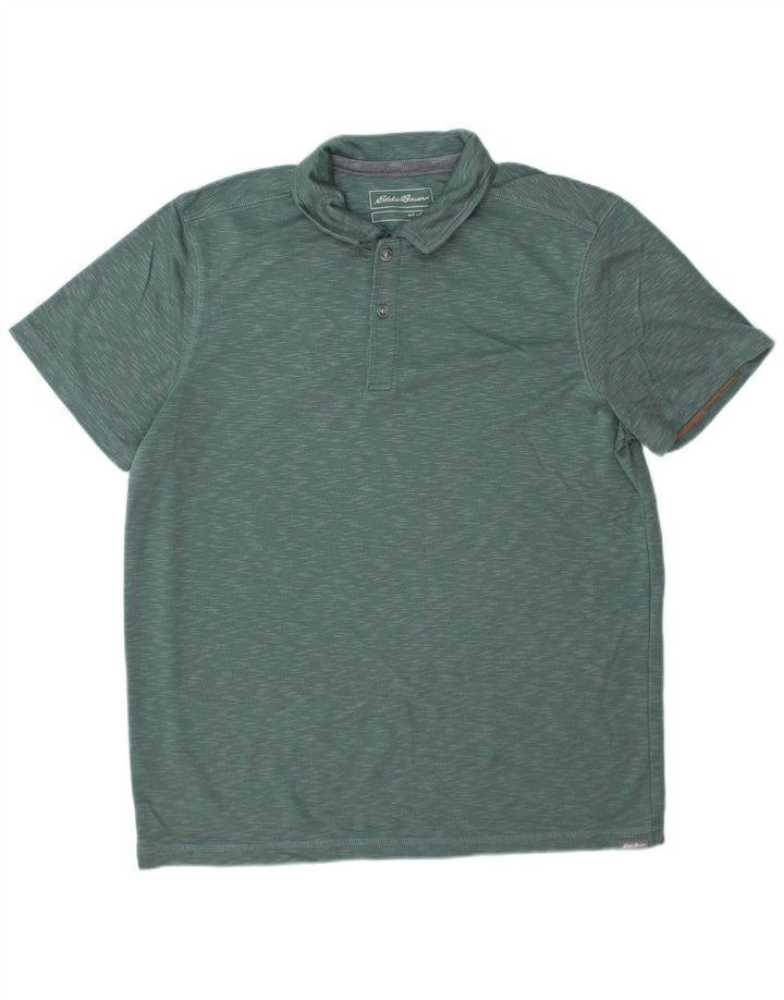 Polo da uomo EDDIE BAUER grande in modal screziato verde