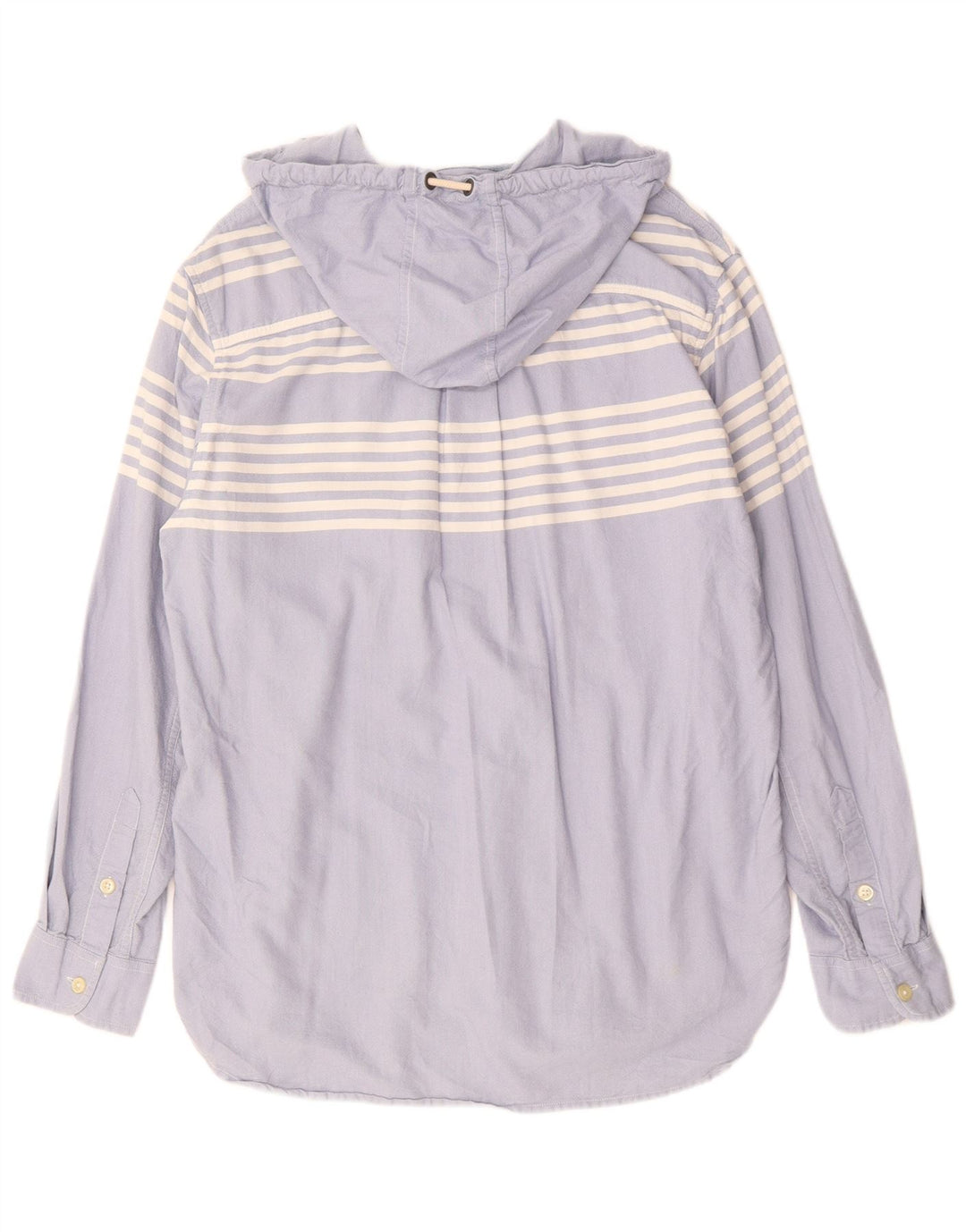 Camicia pullover con cappuccio da uomo CHAPS in cotone a righe blu medio