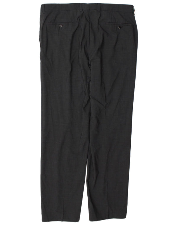 Pantaloni da abito dritti da uomo Hugo Boss W38 L34 Grigi