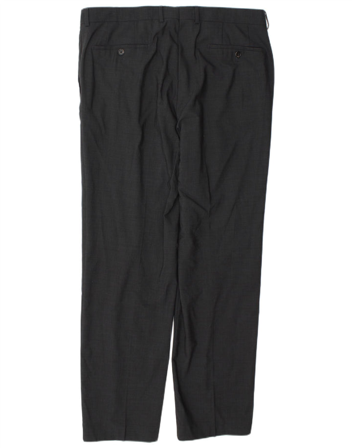 Pantaloni da abito dritti da uomo Hugo Boss W38 L34 Grigi