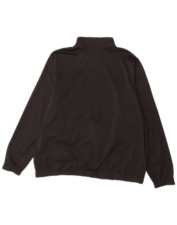 Felpa Nike Uomo con zip e collo maglione 3XL poliestere nero