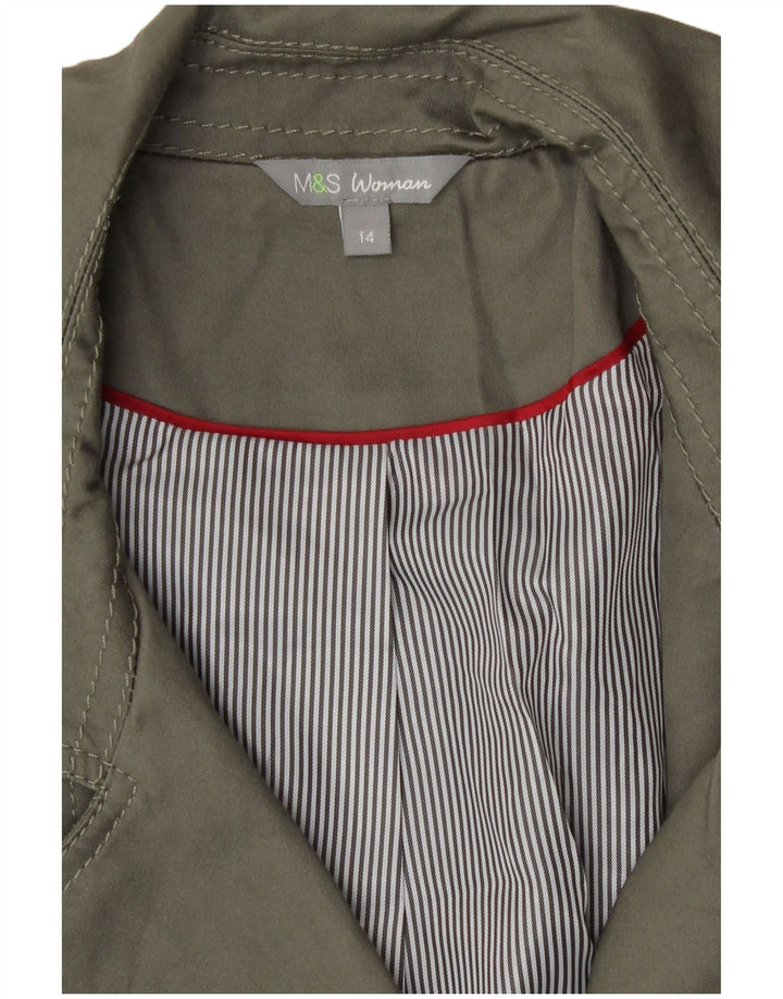 Trench da donna Marks & Spencer UK 14 cotone kaki medio