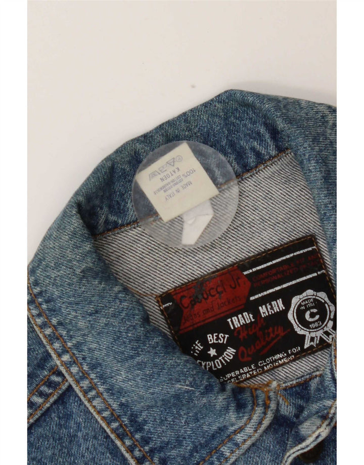 Casucci Gilet corto in denim oversize da donna IT 34 2XS Cotone blu
