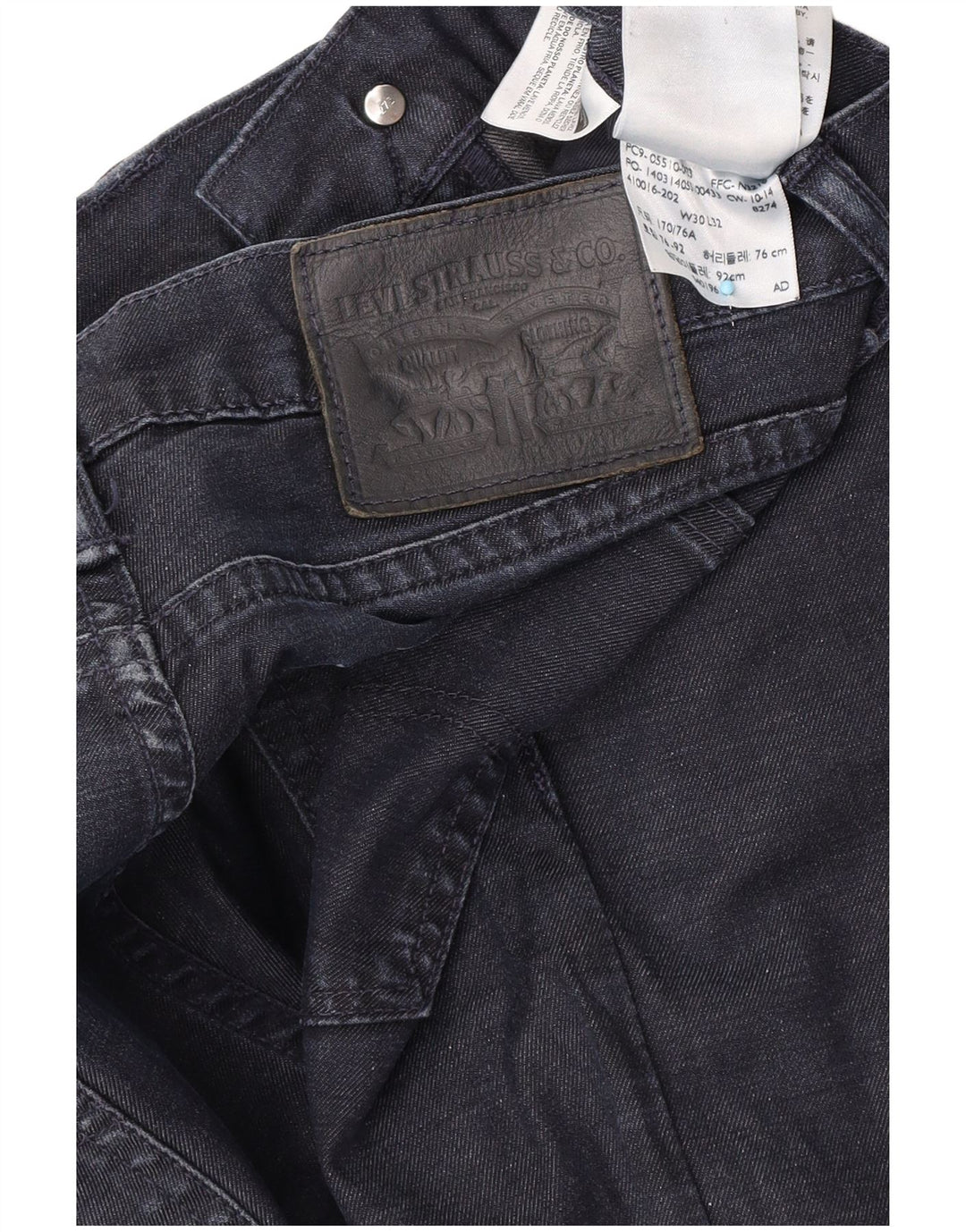 Jeans slim da uomo Levi's W30 L32 in cotone blu navy