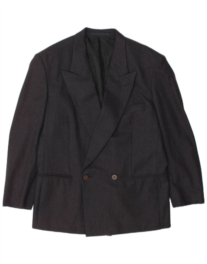 Giacca blazer doppiopetto da uomo Reiss IT 48 Medium Black New Wool