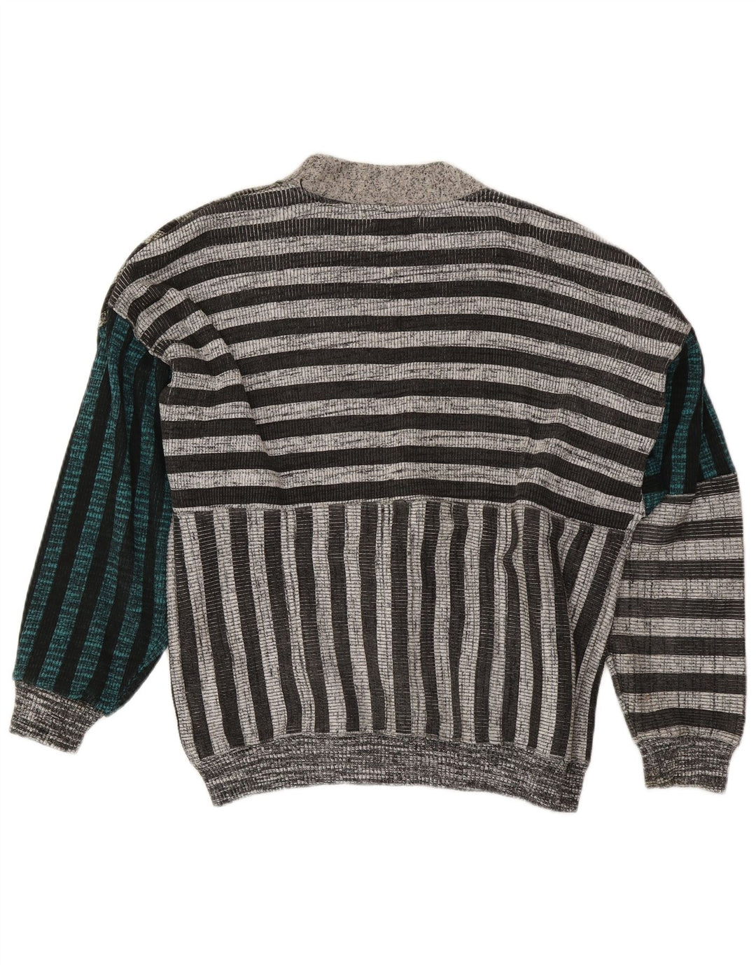 Maglione cardigan da uomo La Squadra in cotone a righe grandi grigie