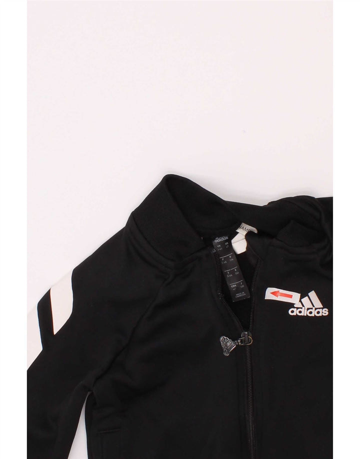 Giacca da tuta da ragazzo Adidas 3-4 anni in poliestere color block nero