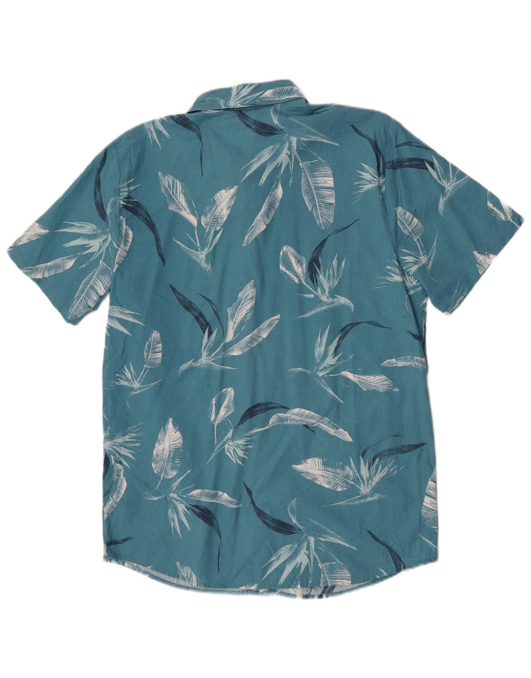Camicia a maniche corte da uomo Volcom in cotone floreale blu medio